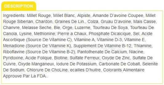 Nourriture Pour Pinsons VITOMAX - Zoomax