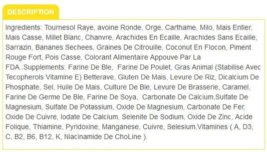 Nourriture Pour Perroquets VITOMAX - Zoomax