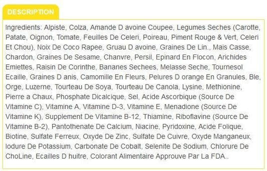 Nourriture Pour Serins FRUITOMAX - Zoomax