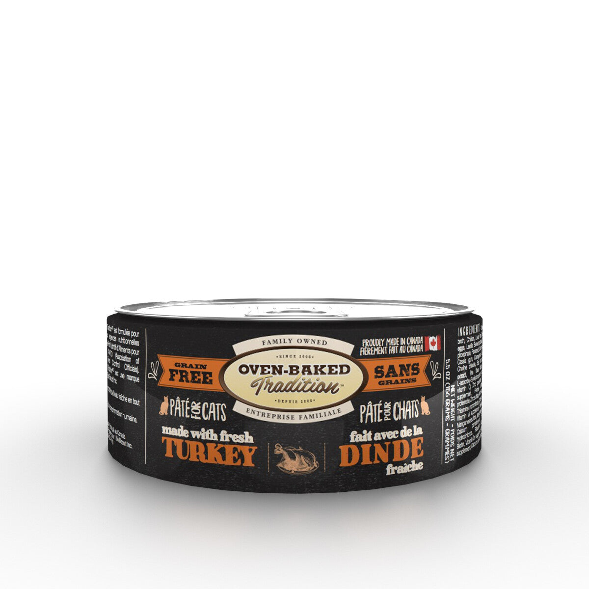 Conserve Pour Chats Sans Grains à La Dinde - Oven-Baked Tradition