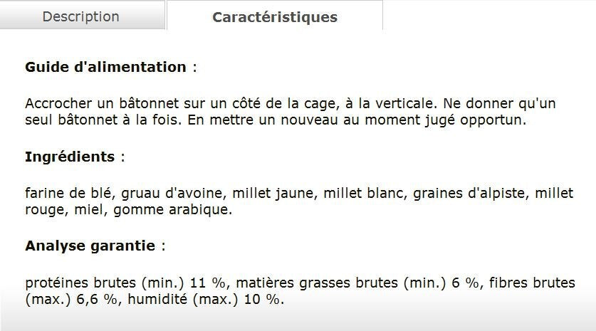 Bâtonnets à Becqueter Au Miel Pour Perruches 60gr - Living World
