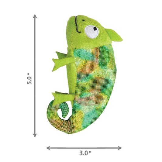 Peluche En Forme De Caméléon & Herbe à Chat - Kong