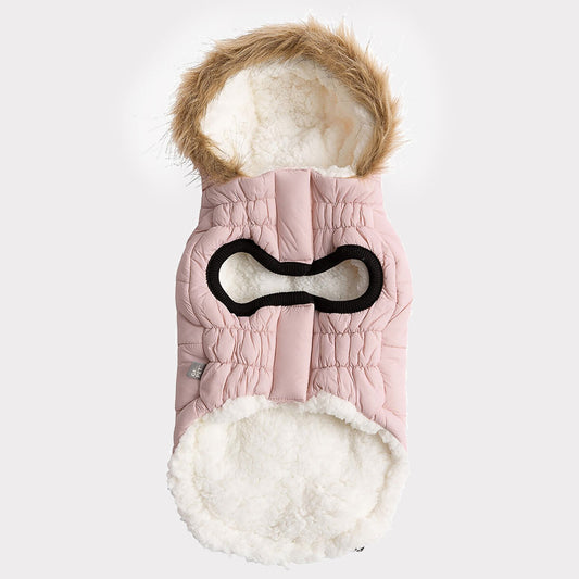 Manteau Parka Urbain Rose Pour Chien - Go Fresh Pet