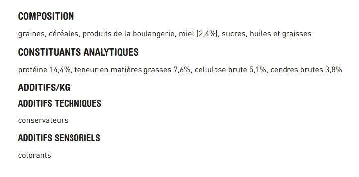 Bâtonnets à Becqueter Au Miel Pour Canaris - Versele-Laga