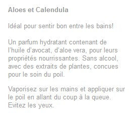 Parfum à La Fleur D'Aloès Et Calendula Pour Chiens - Woof
