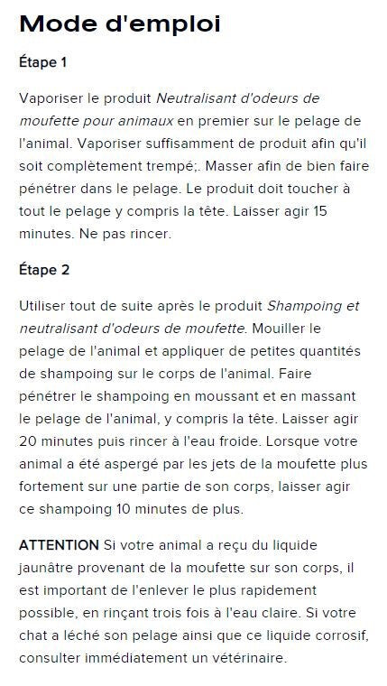  Duo Neutralisant D'Odeurs De Moufette Pour Animaux - Purodora Lab