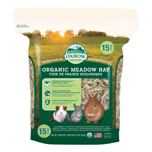  Foin De Prairie Organique Pour Petits Animaux 15oz - Oxbow