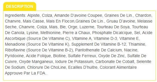  Nourriture Pour Serins VITOMAX - Zoomax