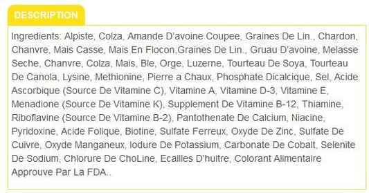  Nourriture Pour Serins VITOMAX - Zoomax