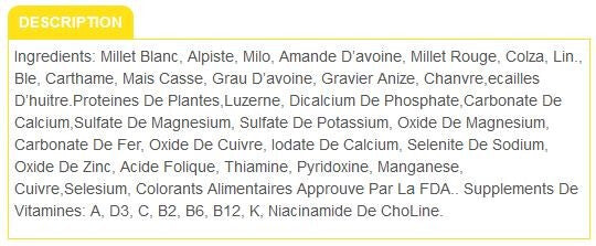  Nourriture Pour Colombe/Tourterelle VITOMAX - Zoomax