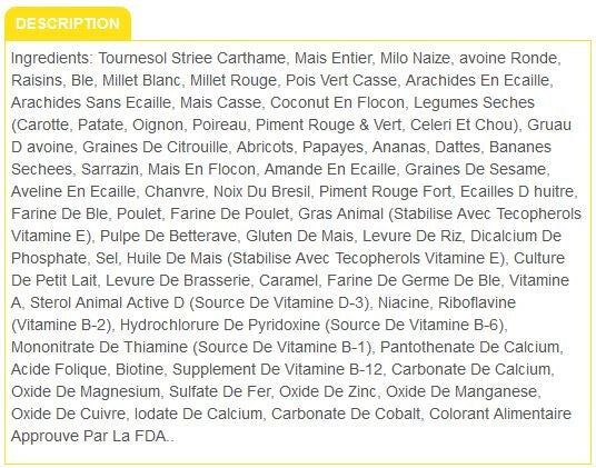  Nourriture Pour Perroquets FRUITOMAX - Zoomax