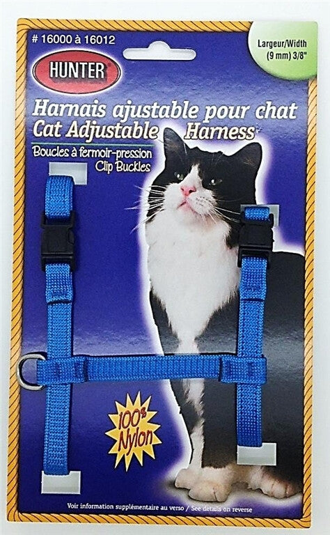  Harnais De Nylon Ajustable Pour Chat Hunter Brand - Bleu Pâle