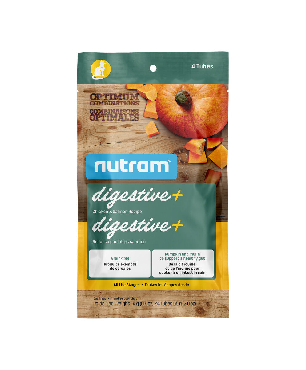  Friandise Crémeuse Pour Chats Au Poulet Et Au Saumon - Nutram Digestive +