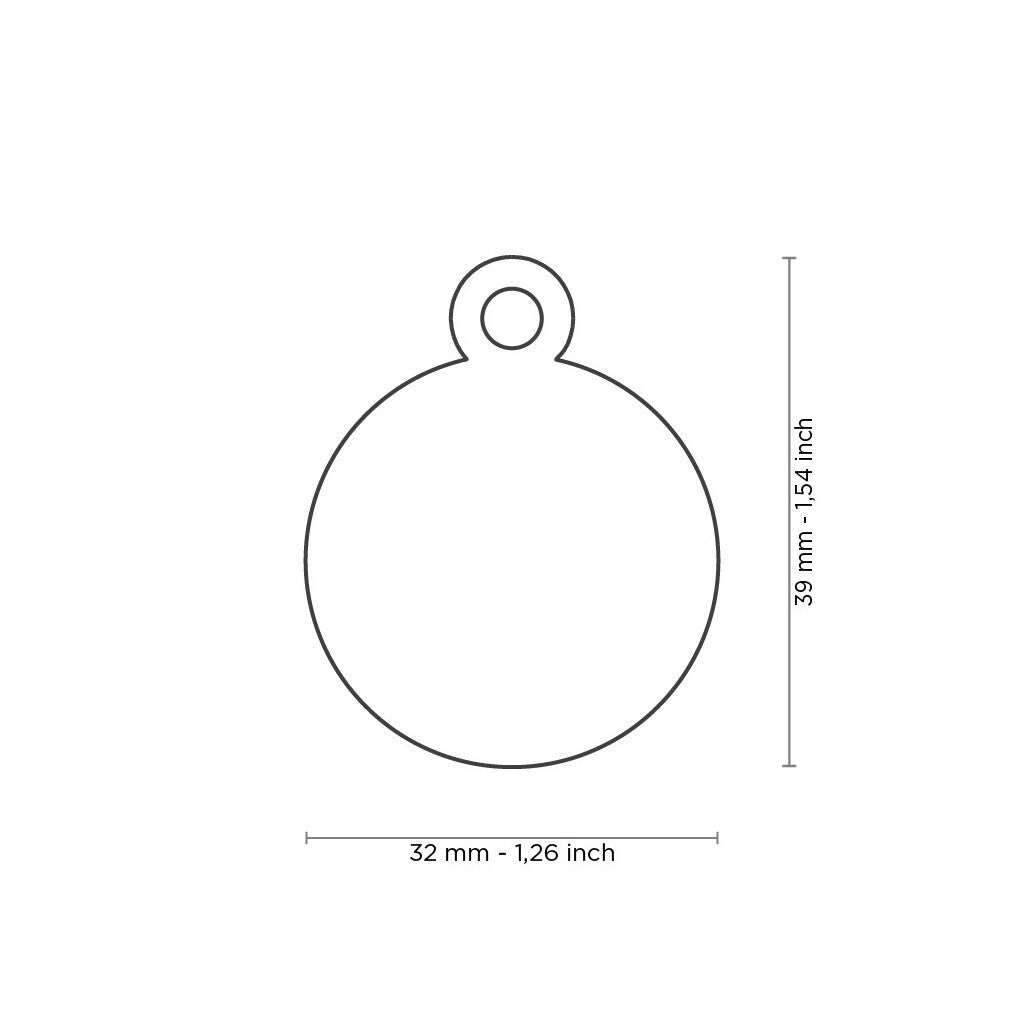  Médaille Pour Animaux Grand Rond Rouge - MyFamily