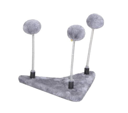  Jouet Pour Chats à 3 Pompons Gris - Büd'z