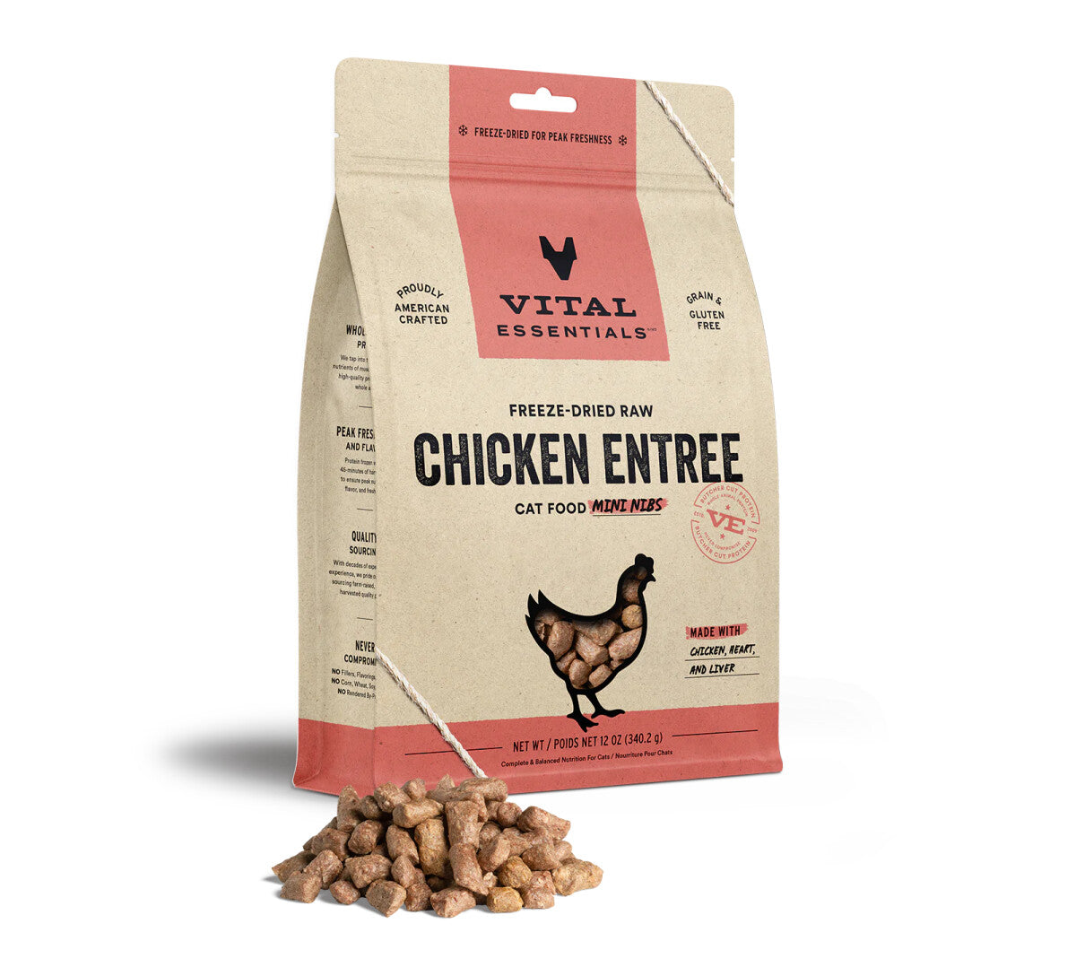  Nourriture Lyophilisée En Morceaux Au Poulet Pour Chats - Vital Essentials