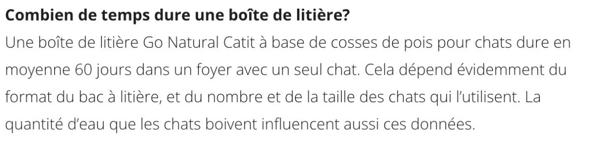  Litière à Bases De Cosses De Pois Go Natural Pour Chats - Catit