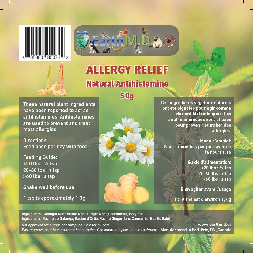  Supplément Antihistaminique Naturel Pour Animaux - Earth M.D.