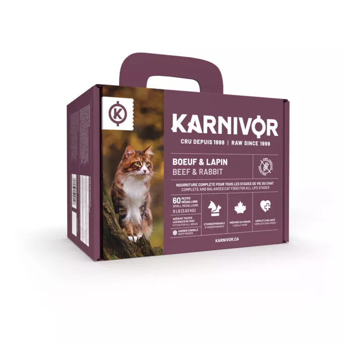  Nourriture Crue Au Boeuf Et Lapin Pour Chats - Karnivor