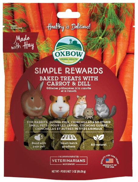  Gâterie Aux Carottes Et à L'Aneth Pour Petits Animaux 60gr - Oxbow