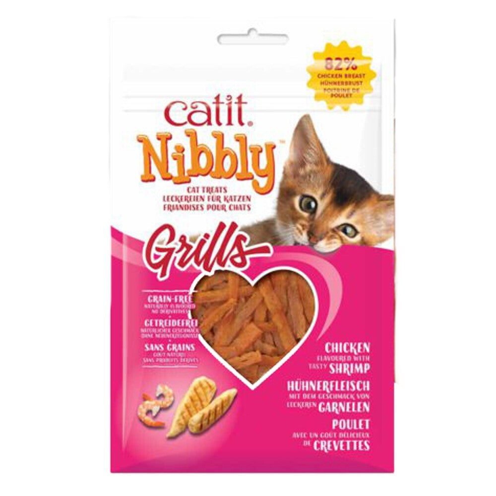  Gâterie Nibbly Grills Au Poulet Et Crevette Pour Chats - Catit