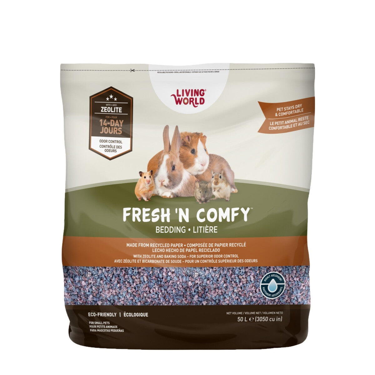  Litière Fresh 'N Comfy Bleu - Living World