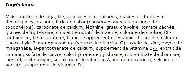  Nourriture Pour Perroquets - Tropican