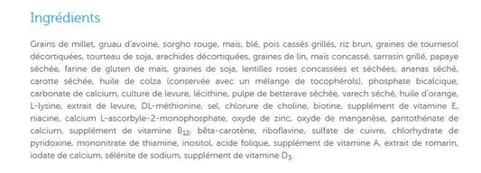  Nourriture Pour Perruches Et Inséparables - Tropimix