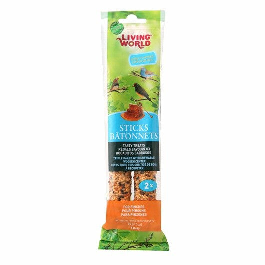  Bâtonnets à Becqueter Au Miel Pour Pinsons 60gr - Living World