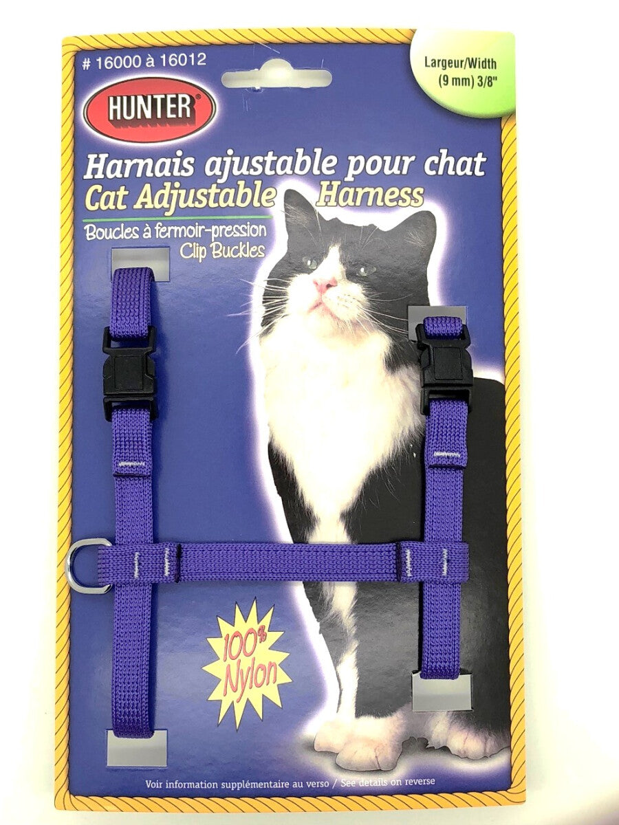  Harnais De Nylon Ajustable Pour Chat Hunter Brand - Mauve