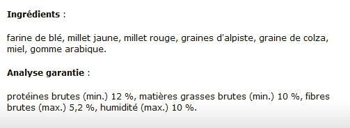  Bâtonnets à Becqueter Au Miel Pour Pinsons 60gr - Living World