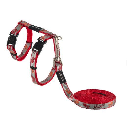  Ensemble Laisse 1,8m Et Harnais Rouge Reflecto - Rogz