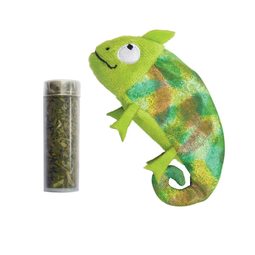  Peluche En Forme De Caméléon & Herbe à Chat - Kong