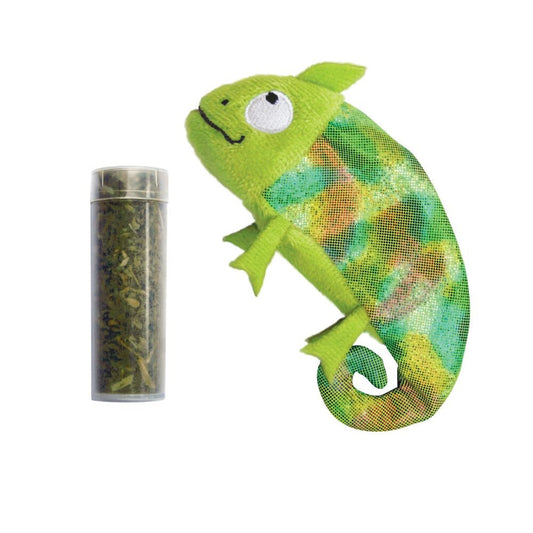  Peluche En Forme De Caméléon & Herbe à Chat - Kong