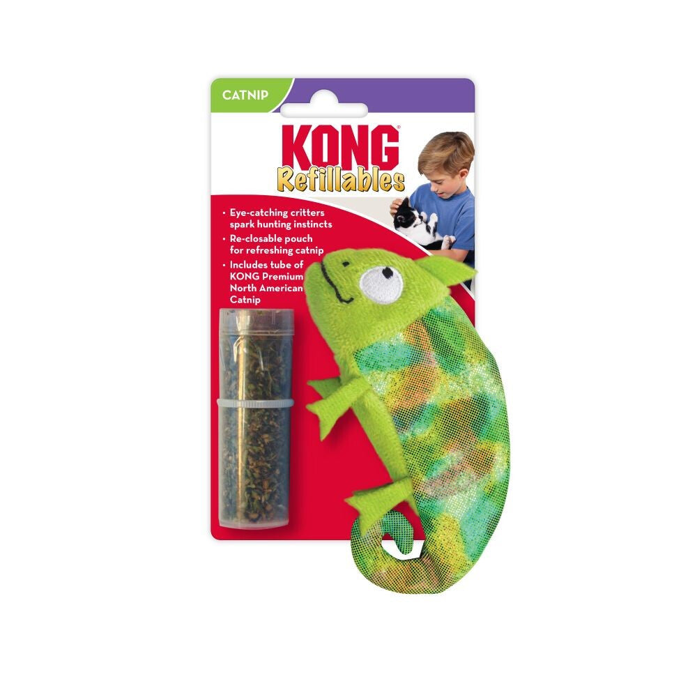  Peluche En Forme De Caméléon & Herbe à Chat - Kong