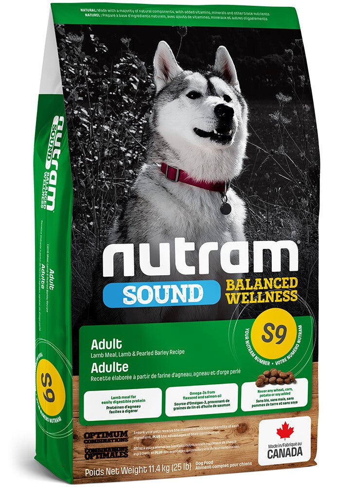  Nourriture Pour Chiens Adultes à L'agneau - Nutram Sound S9