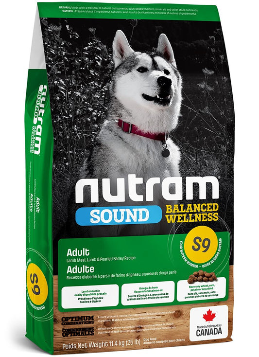  Nourriture Pour Chiens Adultes à L'agneau - Nutram Sound S9