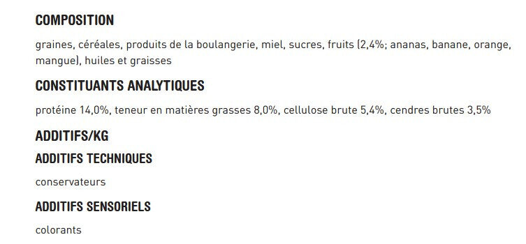  Bâtonnets à Becqueter Aux Fruits Exotiques Pour Canaris - Versele-Laga