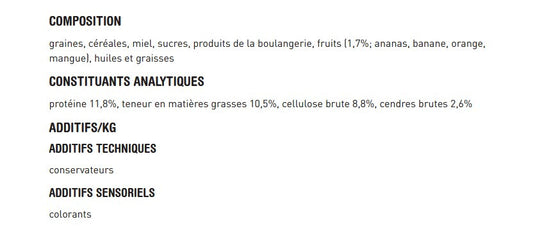  Bâtonnets à Becqueter Aux Fruits Exotiques Pour Grandes Perruches - Versele-Laga