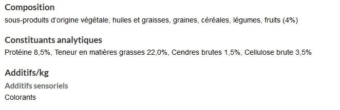  Boules Énergétiques Pour Oiseaux Sauvages Et Poules Baies - Versele-Laga