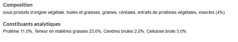  Boules Énergétiques Pour Oiseaux Sauvages Aux Insectes - Versele-Laga