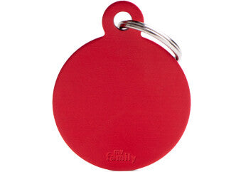  Médaille Pour Animaux Grand Rond Rouge - MyFamily