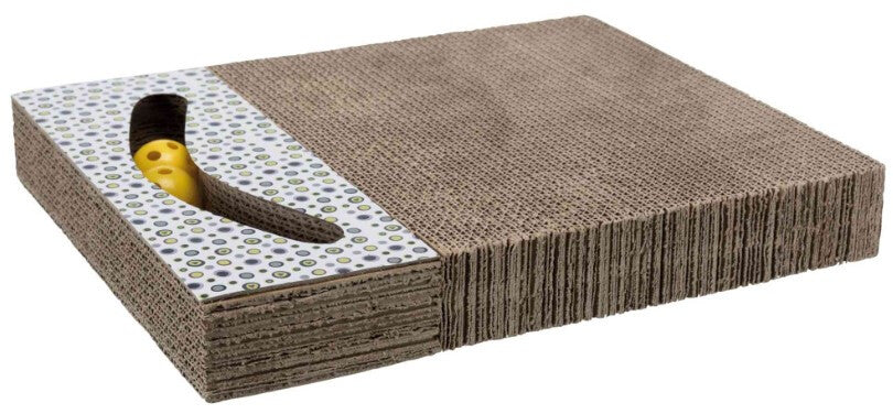  Boîte Griffoir Grise Avec 2 Balles Pour Chats - Trixie