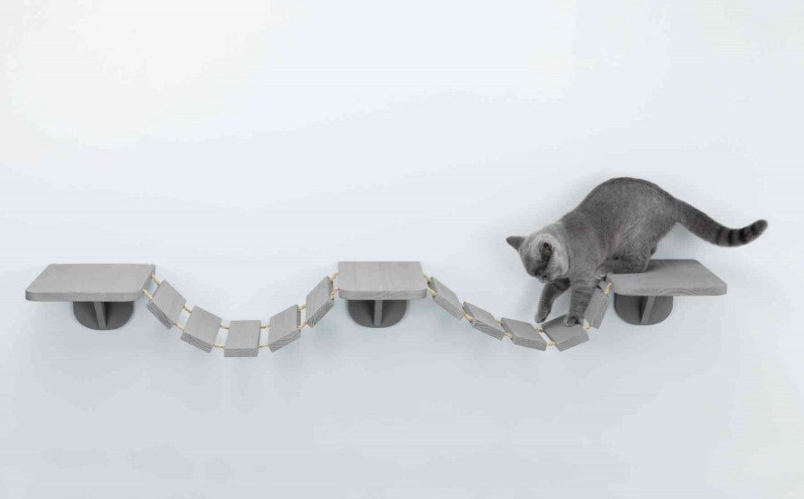 Échelle Grise En Bois Pour Montage Mural Pour Chats - Trixie