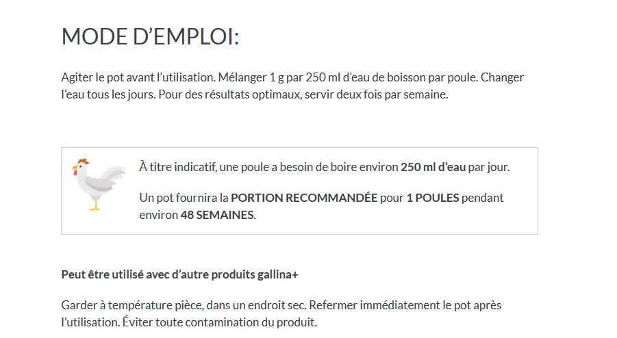  Supplément Ponte Plus Galinna+ Pour Poules - Baci+
